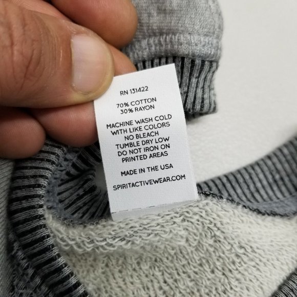 Spirit‎ Jersey Sweater Womens Gray Pullover Crew Neck Casual Sweatshirt - Picture 10 of 10